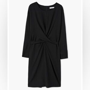 Mango Suit Black Tie Dress